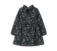 Mud Kingdom Girls Dress Long Sleeve Floral Dresses Flannel Embellished Ruffle