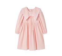 Mud Kingdom Girls Dress Sailor Collar Long Sleeve Dresses A-Line School Uniform Solid