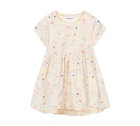 Mud Kingdom Girls Easter Dress Cute Bunny Short Sleeve Crewneck Cotton Casual, Bunny Beige, 7-8 Years