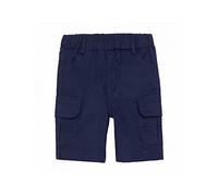 Mud Kingdom Little Boys Navy Blue Cargo Shorts Elastic Wasit Twill Shorts for Boy Thigh Pockets Cotton 6 Years