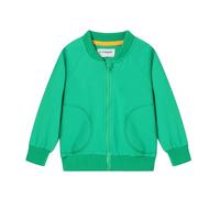 Mud Kingdom Little Girls Baseball Jackets for Girl Zip Up Round Collar Sweatshirts Long Sleeve Sports Cardigan Green 6 Years