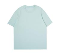 Mud Kingdom Mens Tee Shirts Heavy 100% Cotton Short Sleeve Ribbed Crewneck Plain Light Green Tshirt Tops Classic Basic Casual Wear Regular Fit Summer T-Shirt Breathable XX-Large