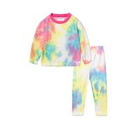 Mud Kingdom Toddler Boys Pajama Set Polar Fleece Pull on Sleepwear for Boy Long Sleeve Loungewear Colorful Tie Dye 3 Years