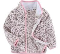 Mud Kingdom Toddler Girls Jacket Fleece Stand Up Collar Outerwear for Girl Zip-Up Tops Pink Leopard Print 3 Years