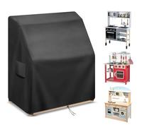 Mud Kitchen Cover 130×60×100 CM, Heavy Duty 420D Waterproof Dust Cover For Childrens Mud Kitchen Outdoor Wooden Early Fun Mud Kitchen Playhouse, Windproof, UV Resistant, Tear Resistant