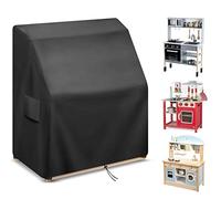 Mud Kitchen Cover 90×50×100 CM, Heavy Duty 420D Waterproof Dust Cover For Childrens Mud Kitchen Outdoor Wooden Early Fun Mud Kitchen Playhouse, Windproof, UV Resistant, Tear Resistant