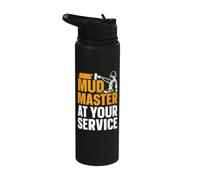 Mud Master At Your Service - Drywaller Stainless Steel Insulated Water Bottle