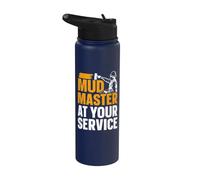 Mud Master At Your Service - Drywaller Stainless Steel Insulated Water Bottle