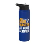 Mud Master At Your Service - Drywaller Stainless Steel Insulated Water Bottle