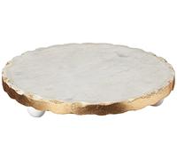 Mud Pie 40000008 Marble Trivet, Gold