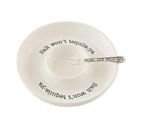 Mud Pie 42600670 Lime and Salt Rimmer Margarita Set, Ceramic, White