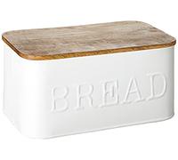Mud Pie 49300025 Circa Bread Box, Tin, White