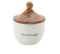 Mud Pie Blessing Glass, White