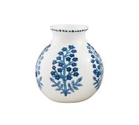 Mud Pie Bloom Block Print Flower Vase, 8"x 7"