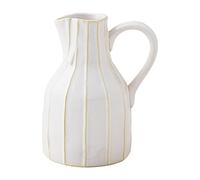 Mud Pie Cream Stoneware Jug Bud Vase, Small, 6.5 x 4