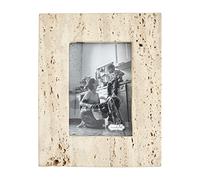 Mud Pie Cream Travertine Frame, Small, 9.5" x 7.5"