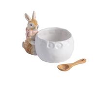 Mud Pie Easter Pink Bow Bunny Dish