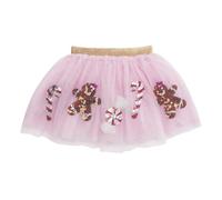 Mud Pie Girls Kids Christmas Candy Cane Tutu, Pink, 12-2T
