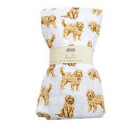Mud Pie Golden Doodle Print Baby Swaddle Blanket, 47" x 47",