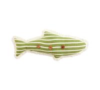 Mud Pie, Green Fish, Shaped Lake Pillow, 24" x 10", 21" x 10"