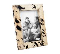 Mud Pie Large Tan Mohair Hide Frame; 8 3/4" x 6 3/4"