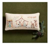 Mud Pie Nativity Pillow, 12" x 24", Cream
