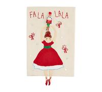 Mud Pie Nutcracker Dangle Towel, FA La, 21" x 14"