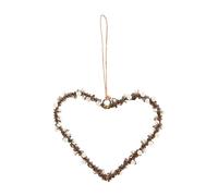 Mud Pie Pearl Wire Ornament, Heart, 4 1/2" x 3 1/4"