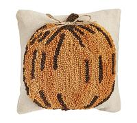 Mud Pie, Pumpkin, Mu dPie Fall Mini Hooked Pillow, 8" x 8", 1 Count (Pack of 1)