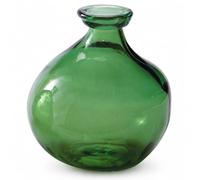 Mud Pie Recycled Green Spanish Rounded Small Glass Vase