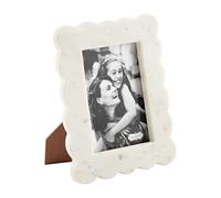 Mud Pie Scalloped Marble Frame, Small, 4x6