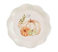 Mud Pie Thanksgiving Salad Plate, Pumpkins, 8" dia, 1 pc. only