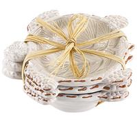 Mud Pie Turtle Shaped Ceramic Dip Bowls, Mini, Set of 3