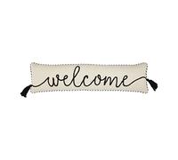 Mud Pie Welcome Pillow, White