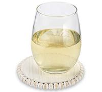 Mud Pie White Beaded Coaster Sets