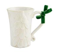 Mud Pie White Christmas Mug, Tree, 12 oz