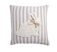 Mud Pie White Easter Square Pillow