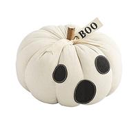 Mud Pie, White Halloween Jack-O-Lantern Sitter, Ghost, 7 1/2" x 7 3/4" Dia