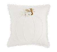 Mud Pie White Pumpkin Pillow, Gather