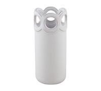 Mud Pie White Scalloped Bud Vase, Large, 6.5" x 2.75"