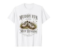 Mud Running Muddy Fun Get Down and Dirty Vintage T-Shirt