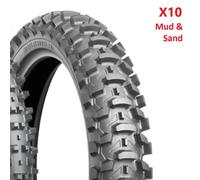 Bridgestone Battlecross-x10 57m Tt Off-road Rear Tire Silver 100 / 90 / R19