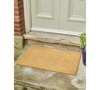 MUD STOPPER Astley Plain Rectangle Doormat Natural Non-Slip Pvc Backing Waterproof 60 X 90 Cm