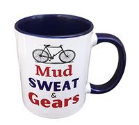 Mud, Sweat & Gears Cycling Sports Mug Gift - Present for Sports Lovers - Gifts for Cyclist - Cycling Homeware & giftware Decor (Navy)