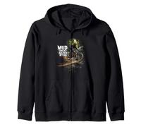 MUD SWEAT SACRED RITUAL Funny Mountain Biking Adventure Zip Hoodie