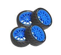 Mud Terrain Tires Beadlock Wheel for 1/10 Remote Control Crawlers Car Set of 4 Heavy Duty Rubber