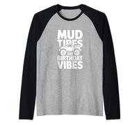 Mud Tires and Birthday Vibes Truck Offroad Raglan Baseball Tee