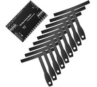 Mudder 10 Pieces Guitar Luthier Tools Include 9 Understring Guitar Radius Gauge and 1 String Action Gauge Ruler Measuring Tool for Bass Setup(Black)