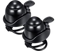 Mudder 2 Pcs Bike Bell Adjustable Bike Ring Bell Aluminum Bike Ring Bicycle Cycling Bell Cycling Ringing Horn with Loud Sound Mini Bike Bell for Adults Road Bike Mountain Bike Sports(Black)