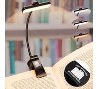 Mudder 24 LED Rechargeable Book Light Christmas Book Lover Gift for Reading in Bed with Memory Function Eye Caring 3 Color Temperatures Stepless Dimming Brightness 80 Hrs Runtime Clip on Light